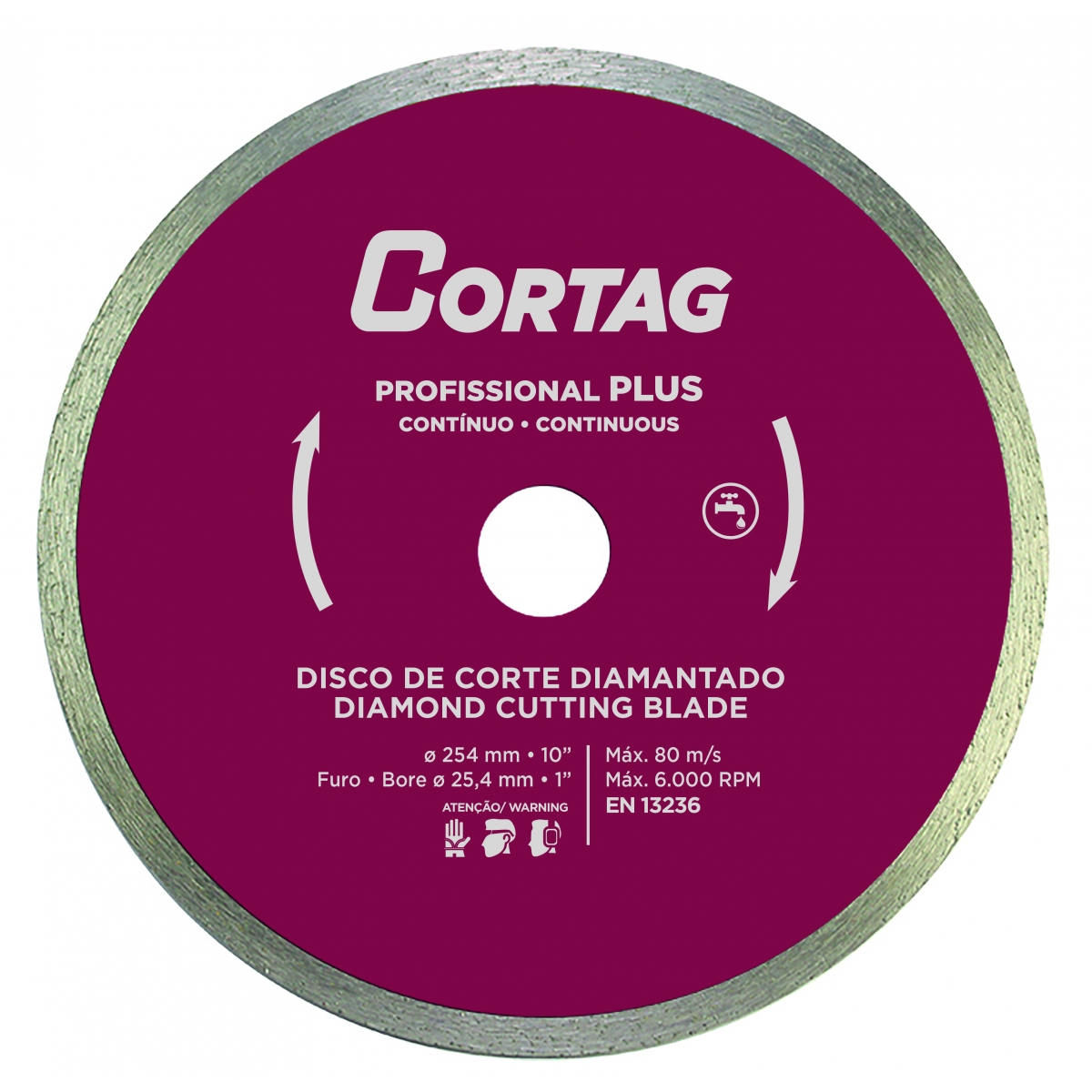 Discos De Diamante Corte Húmedo Contínuo P. Plus 254