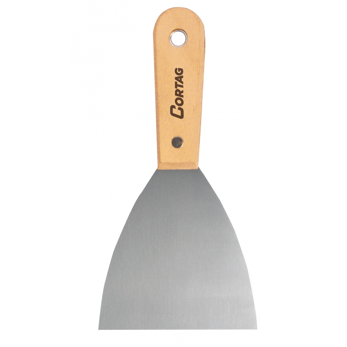 Steel spatula with wooden handle 12 cm