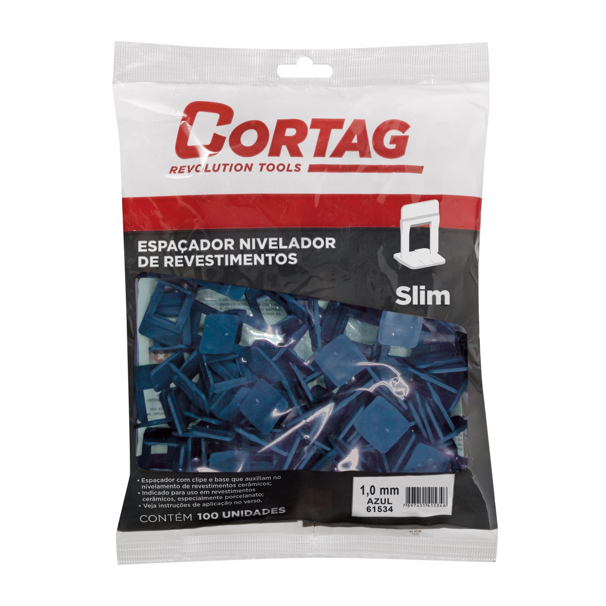 Entretoise pour Slim Leveling 1 Mm- Sac C/ 100 pcs - Bleu