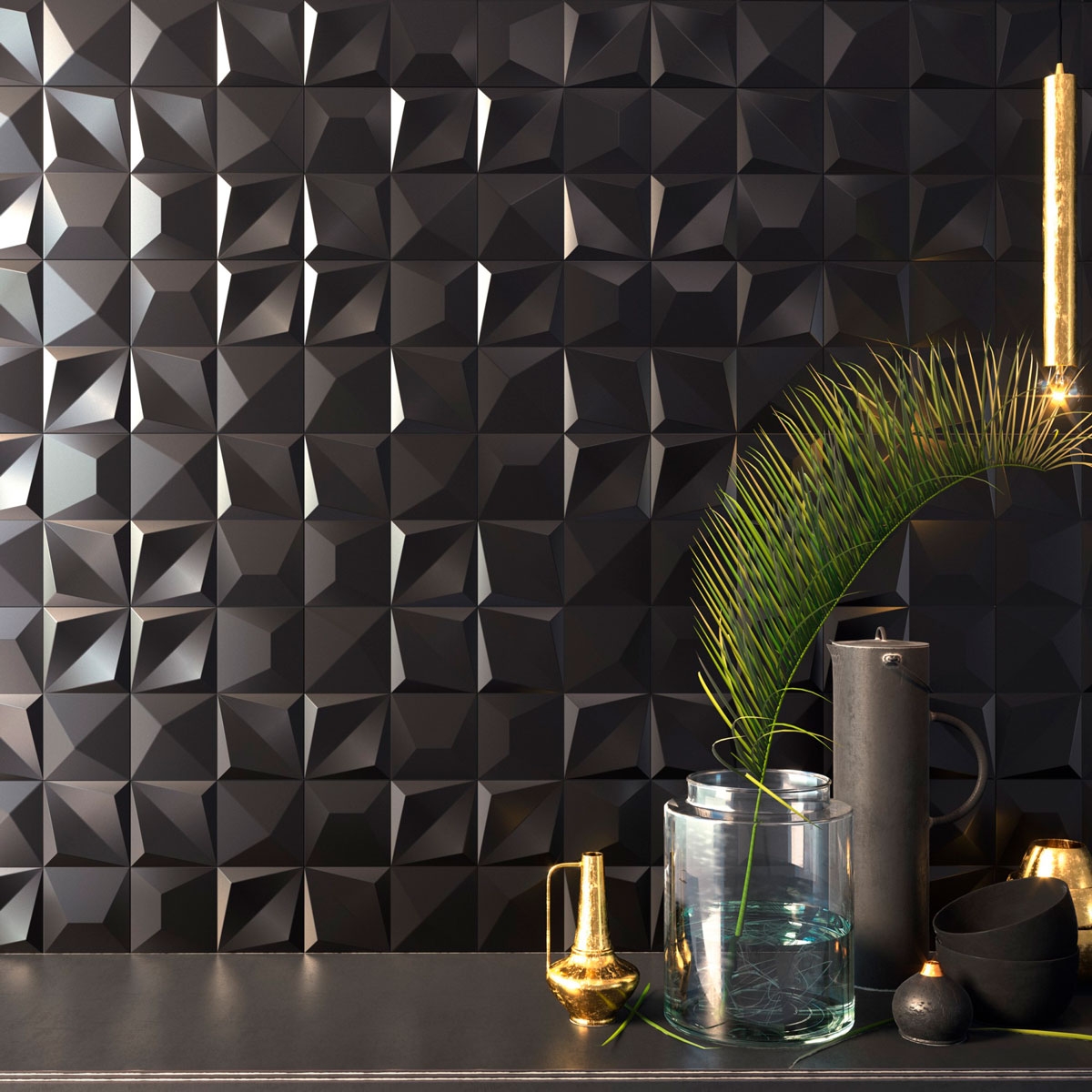 Fotos ambiente por Shapes Multishapes Black 25x25 (caixa 0,5 m2) [53632]