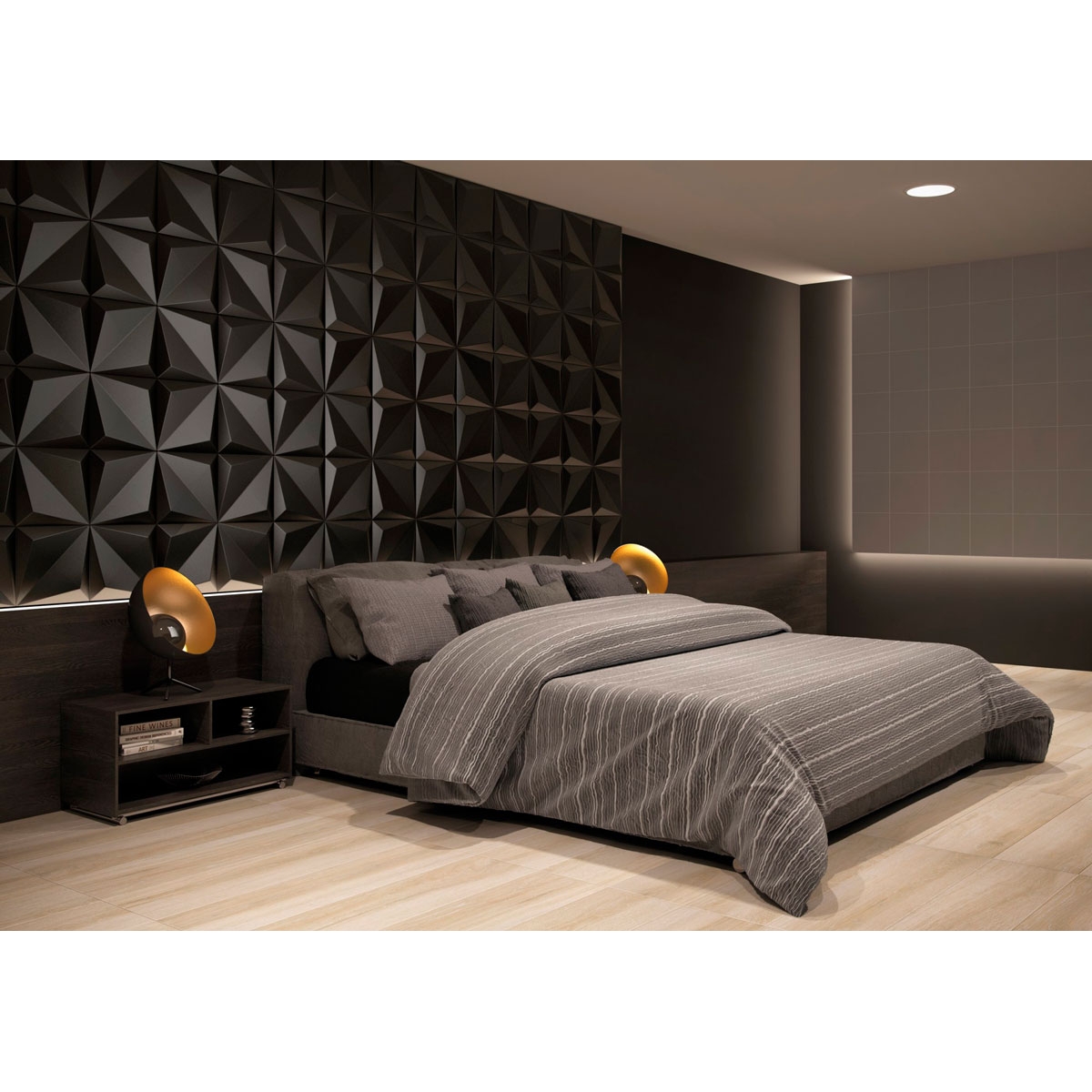 Fotos ambiente de Shapes Origami Black 25x25 (caja 0,5 m2) [53644]