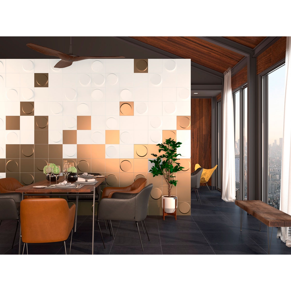 Foto von Shapes White 25x25 (Kasten 1 m²)