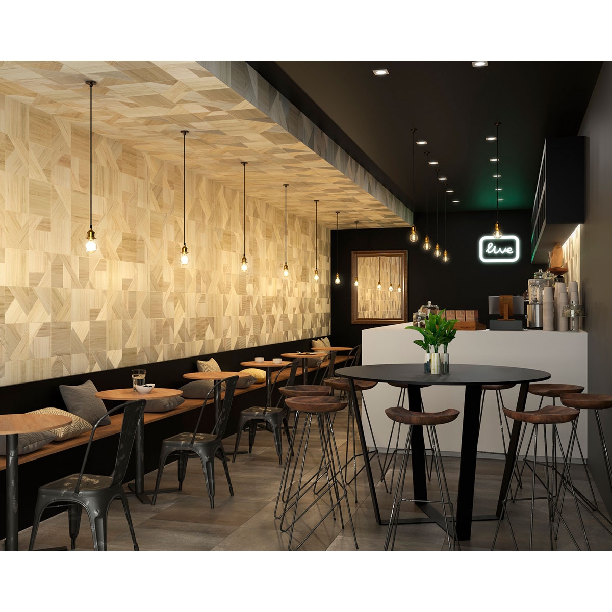 Foto de Listras Mix Bamboo 25x25 (caixa 0,87 m2)