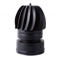 Extractor giratorio doble pared inoxidable pintado en negro