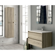 Fotos ambiente de Mueble de baño suspendido Bolton de 80 cm de ancho color Cambrian con lavabo integrado [53769]