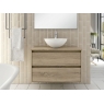 Mueble de baño suspendido Bolton de 60 cm de ancho color Cambrian con lavabo integrado