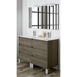 Meuble de salle de bain Bolton de 60 cm de large couleur Britannia avec lavabo intégré