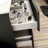 Fotos ambiente de Mueble de baño suspendido Luton de 100 cm de ancho color Negro Mate con lavabo integrado [53920]