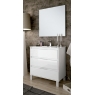 Imagem do móvel de casa de banho Bolton de chão, branco, com 80 cm de largura e lavatório integrado