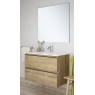 Mueble de baño suspendido Dundee de 70 cm de ancho color Roble Otippo con lavabo integrado