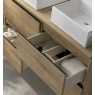 Imagem do móvel de casa de banho de chão Dundee com 100 cm de largura na cor Carvalho Otippo e lavatório integrado