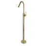 Foto des Ramón Soler Monocolumn 917602 gebürsteten goldenen Base-Column Adagio-Beckens