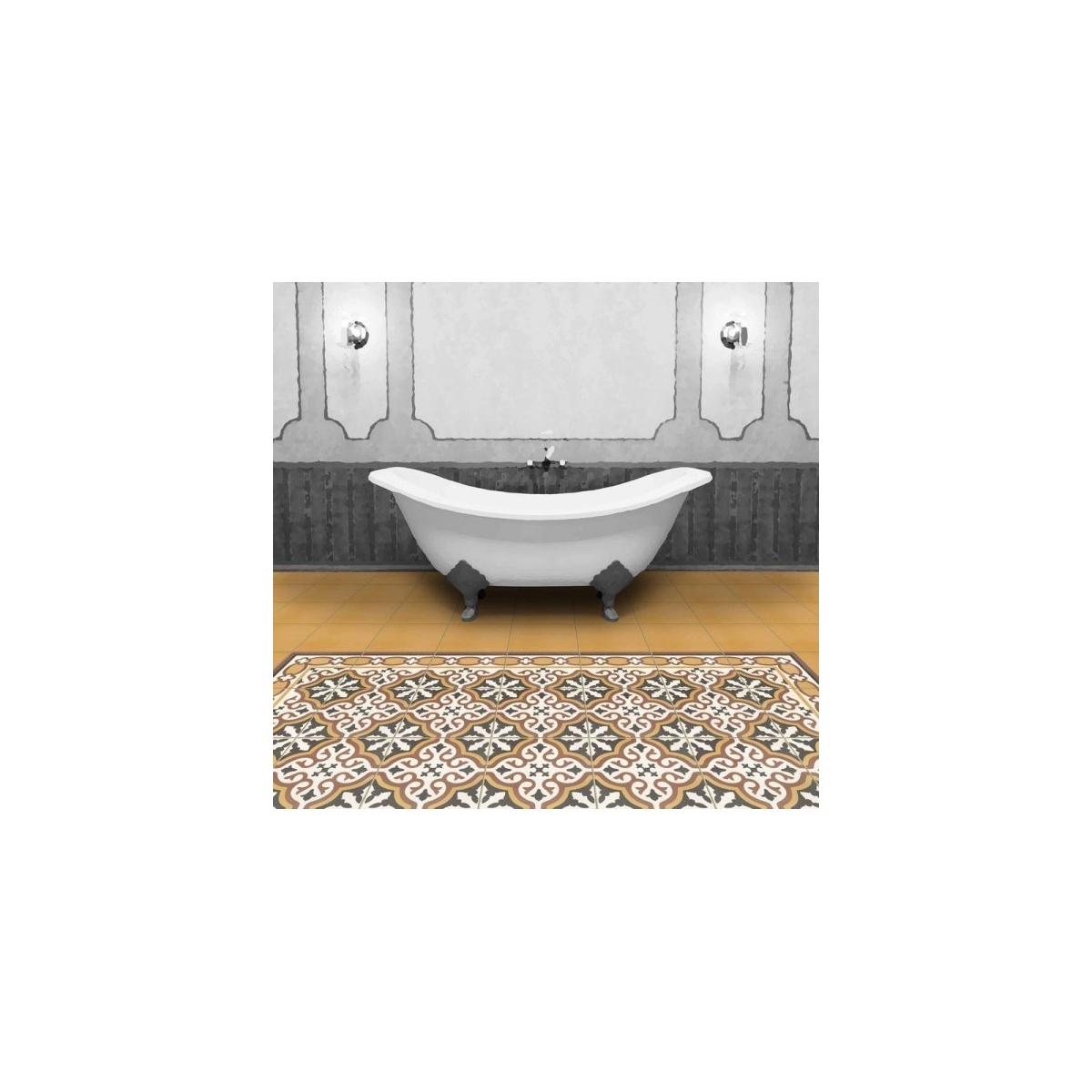 Mainzu Victorian Plain Ochre 20x20 (m2)