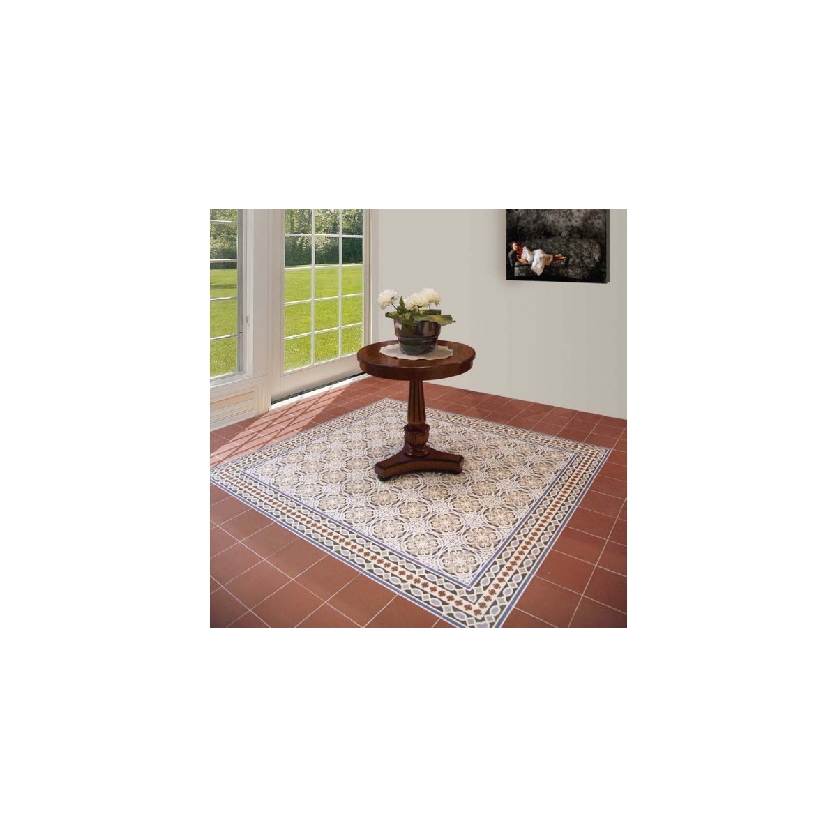 Vermelho liso vitoriano 20x20 (m2) Mainzu