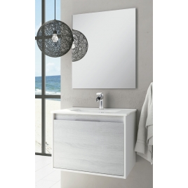 Mueble de baño suspendido Poole de 60 cm de ancho color Hibernian con lavabo integrado