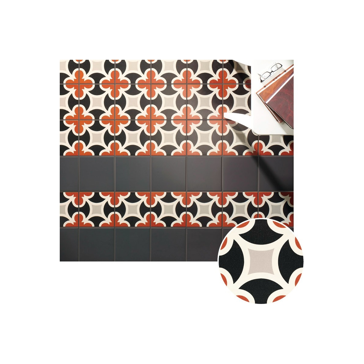 Red Aran 20x20 (box 1 m2) Aran Style Mainzu