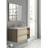 Fotos ambiente de Mueble de baño suspendido Dover de 100 cm de ancho color Cambrian con lavabo integrado [55093]