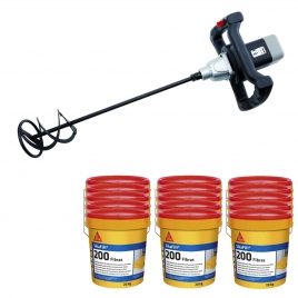 Pack 15 pots Sikafill 200 Fibres 20kg Red Tile avec Mixeur cadeau Bellota M12LIGHT 1200W