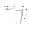 Ambient photos of Mayorca 80 cm wide wall-hung bathroom furniture with integrated sink [55254]