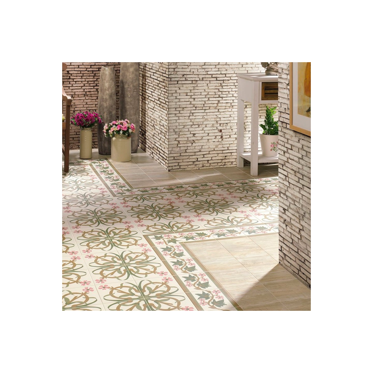 Bordure Fleur d’Oranger 20x20 (boîte 1 m2) Style Fleur d’Oranger Mainzu