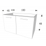 Ambient photos of Mayorca 100 cm wide wall-hung bathroom furniture with integrated sink [55312]