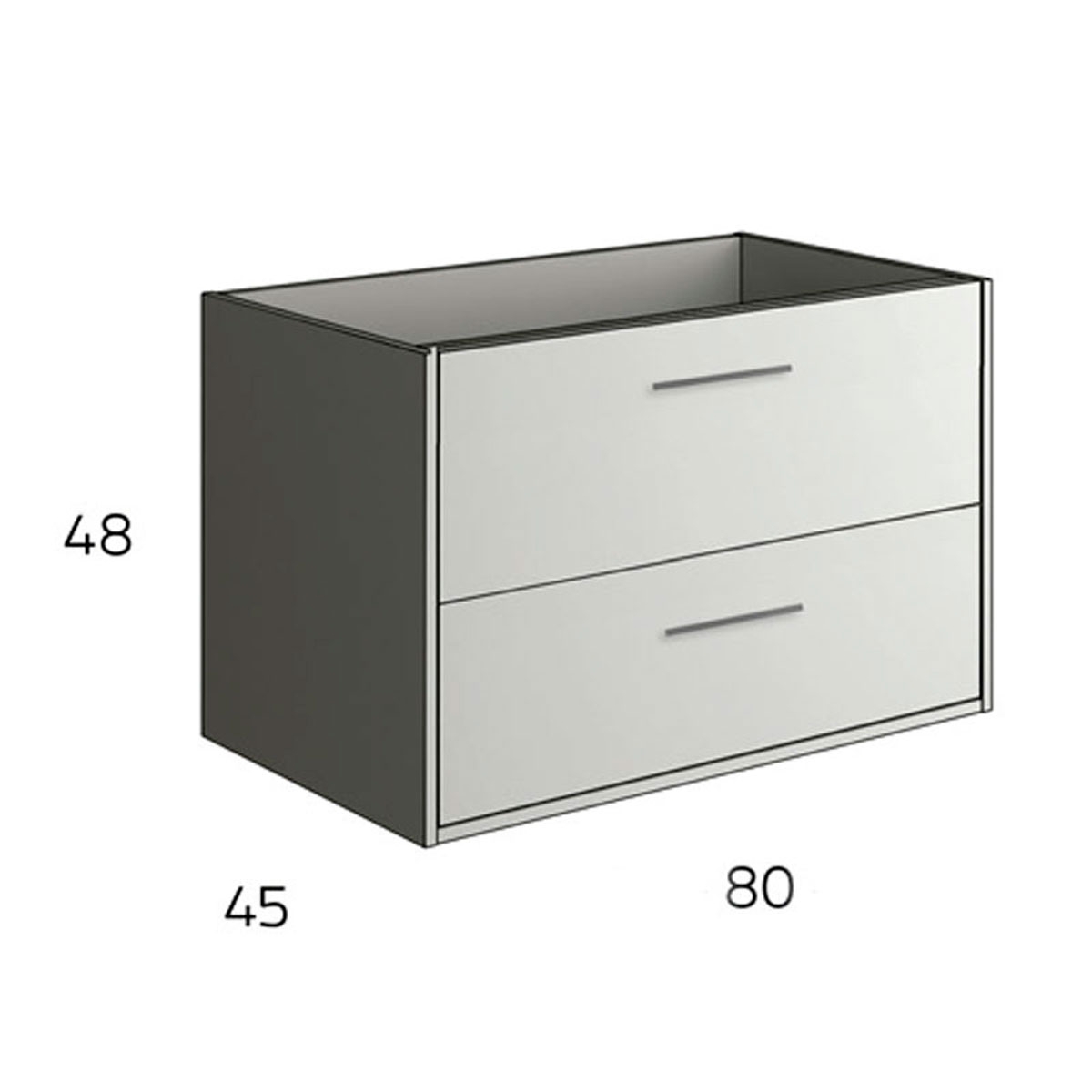 Photos: Mayorca 80 cm wide wall-hung bathroom furniture Britannia color with integrated sink [55351]