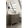 Detail of Mayorca floor bathroom furniture 100 cm wide Britannia color with integrated sink