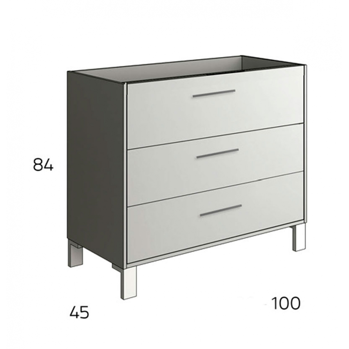 Ambient photos of Mayorca floor bathroom furniture 100 cm wide Cambrian color with integrated sink [55451]