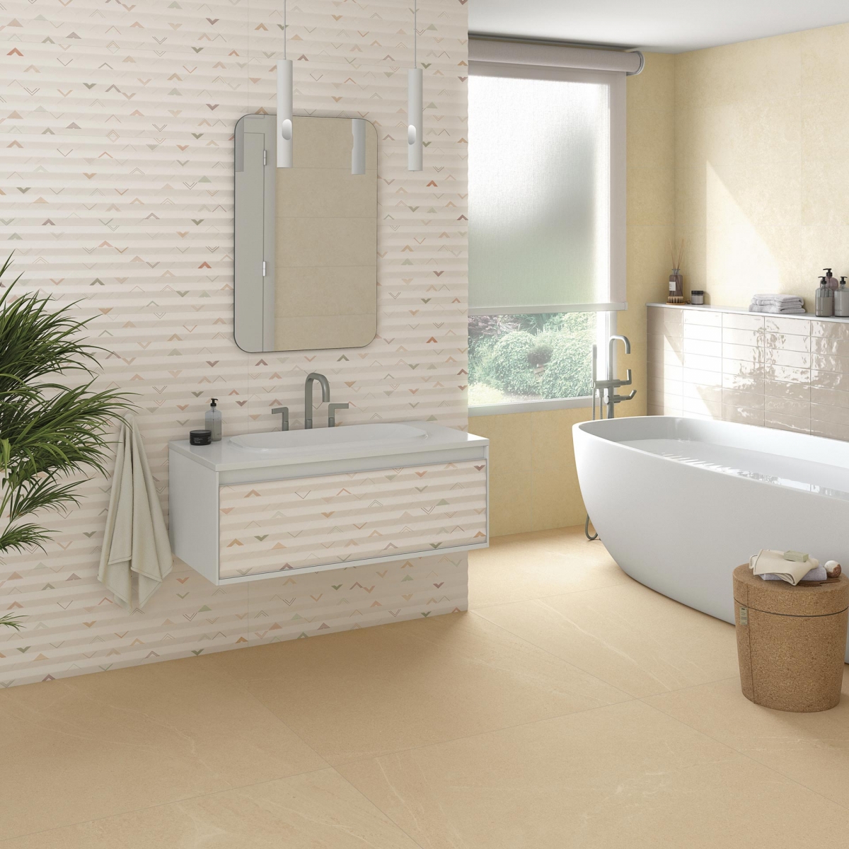 Photos d’ambiance de Ritmo-R Mustard 32x99 cm (boîte 1,58 m2) [55793]