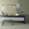 Baño con Revestimiento Zouk-R Verde Bronce Oxidado 32x99