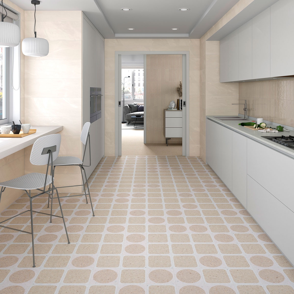 Détail de Nice-R Beige 80x80 cm (boîte 1,28 m2)