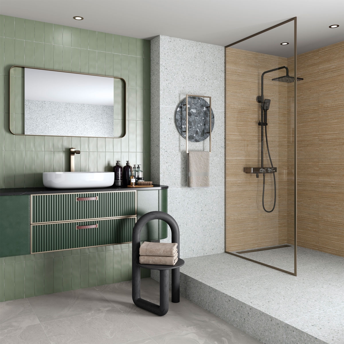 Niza-R Grey Non-slip 80x80 cm (box 1.28 m2)