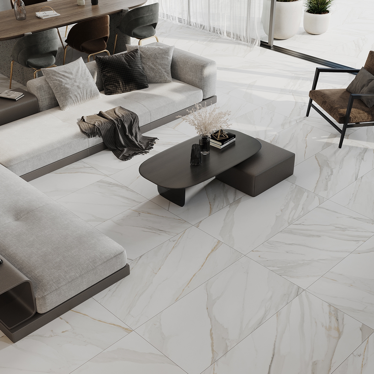 Ambient photos of Base Calacatta Fresh 60x120 Rectified (box 1.44 m2) [55939]