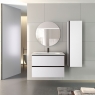 Móvel de casa de banho suspenso Granada 60 cm de largura Branco cor Ada com lavatório integrado
