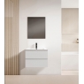 Móvel de casa de banho suspenso de 60 cm com lavatório integrado na cor branca Ada Modelo Granada5