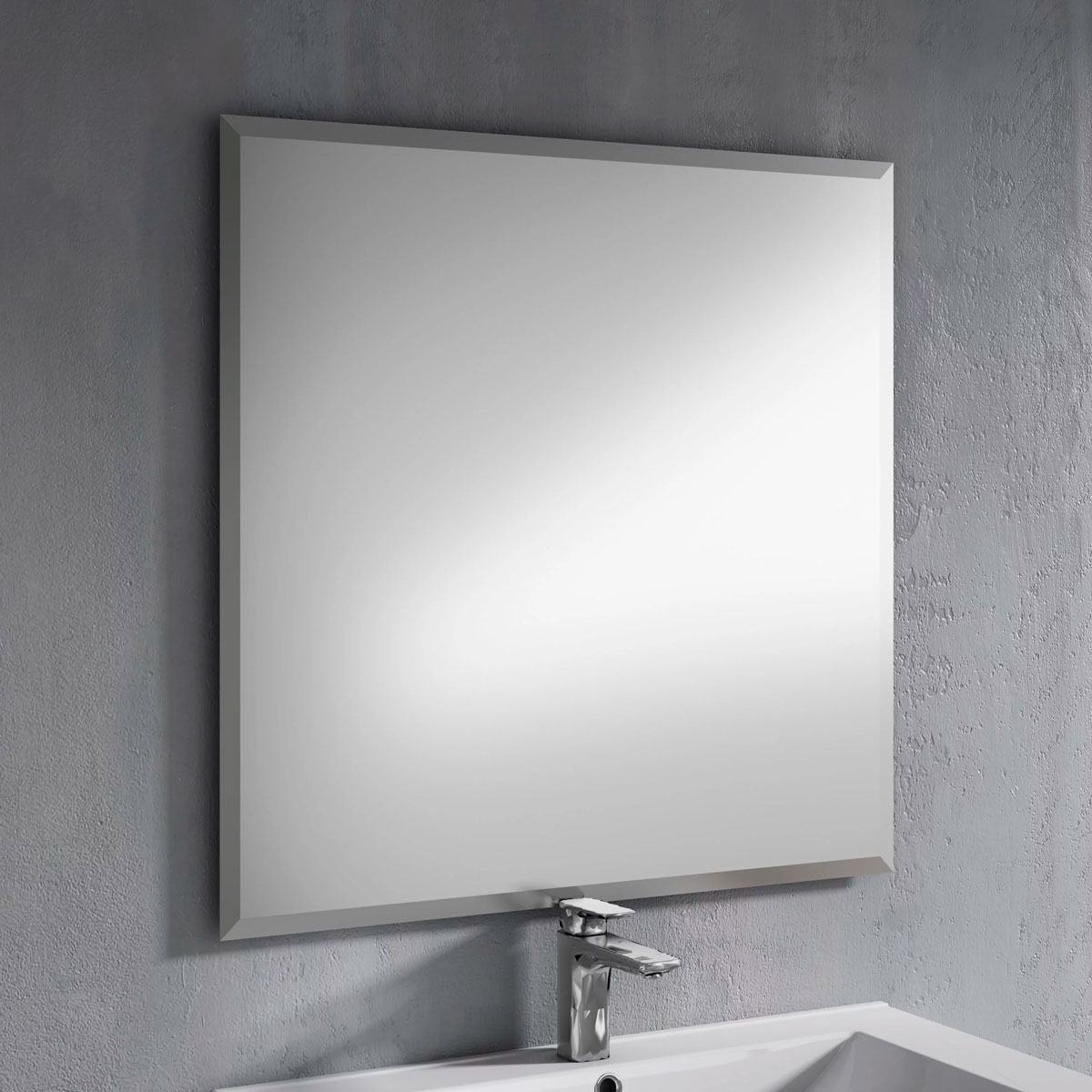 Square bathroom mirror in various sizes Model Pando