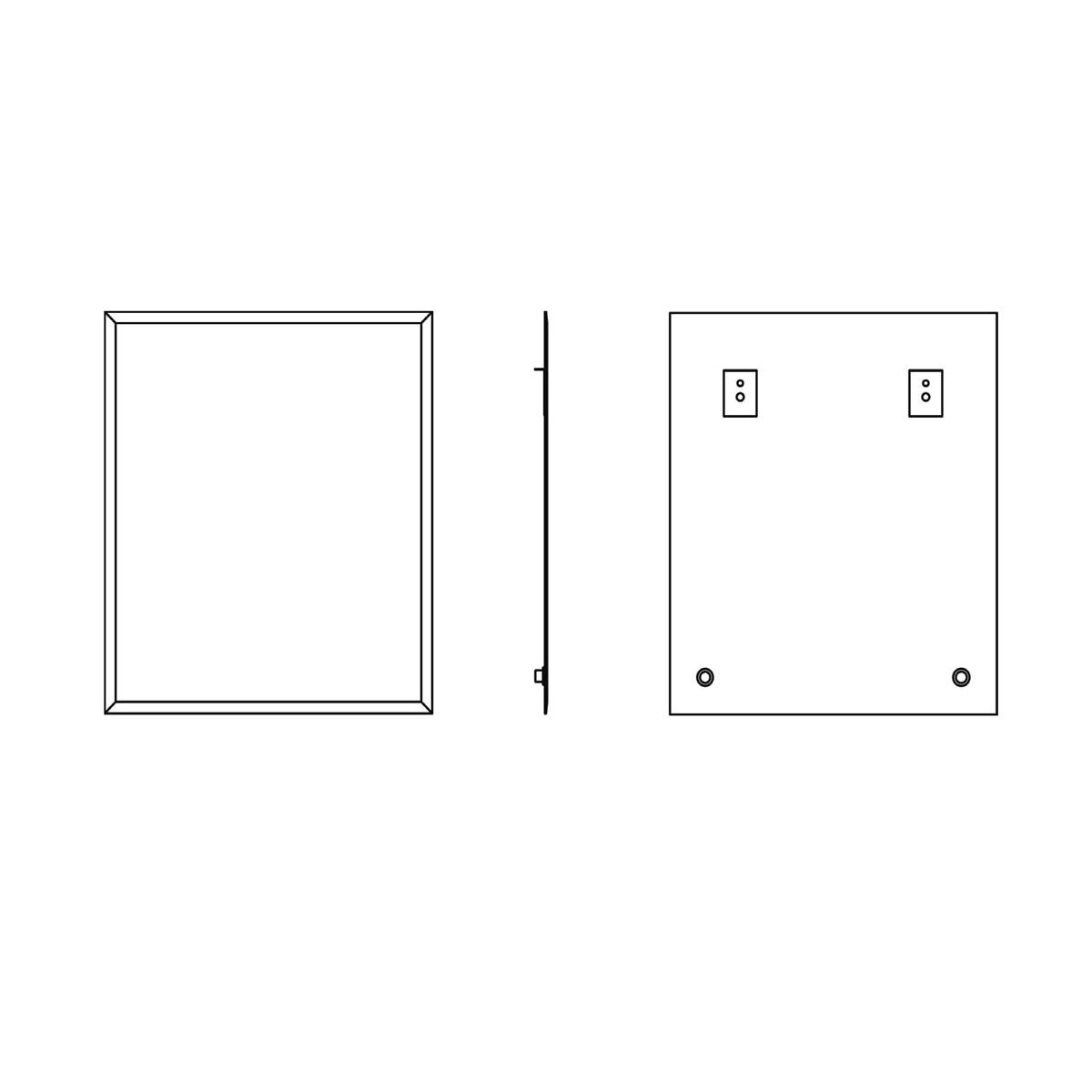 Square bathroom mirror in various sizes Model Pando 2
