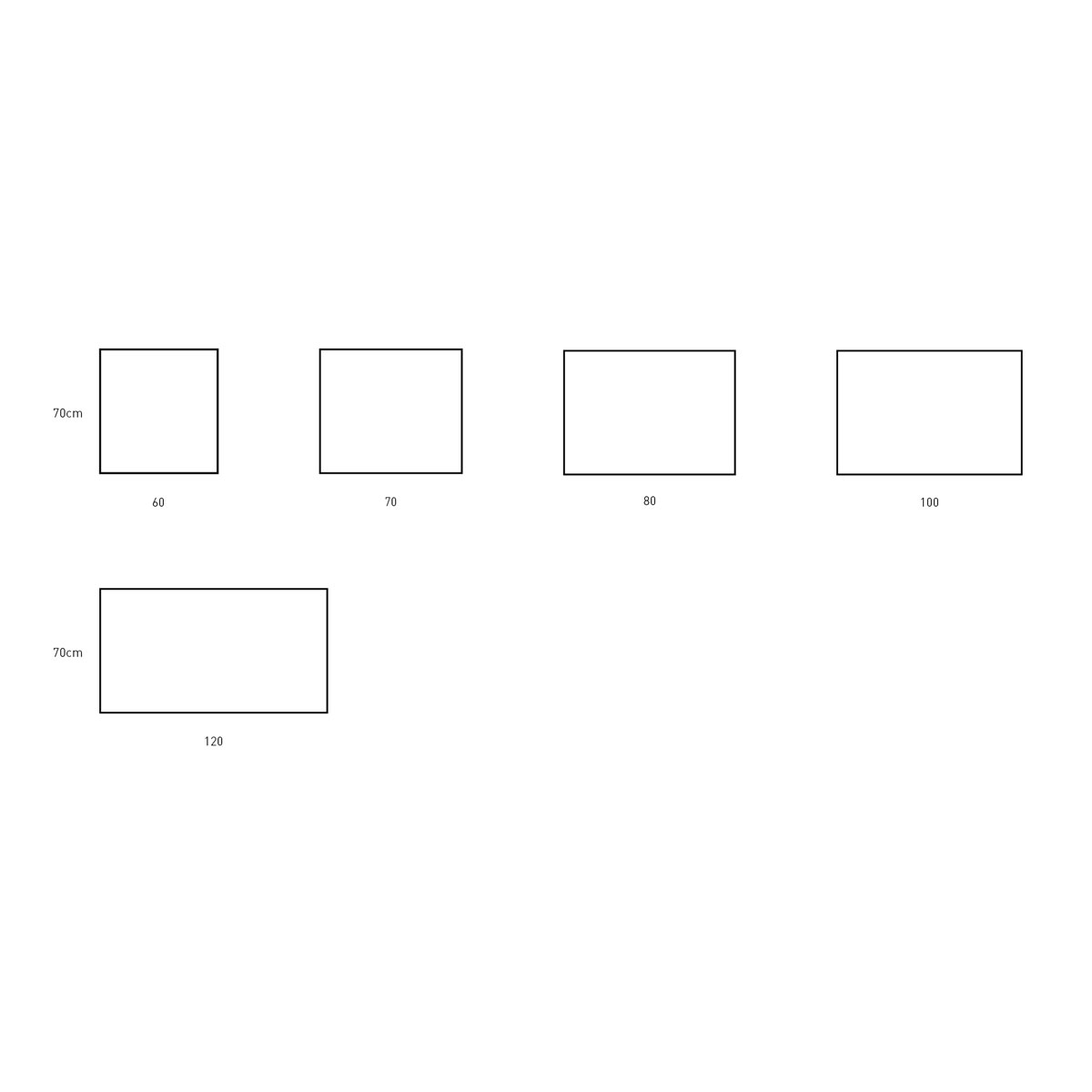 Square bathroom mirror in various sizes Model Elda 1