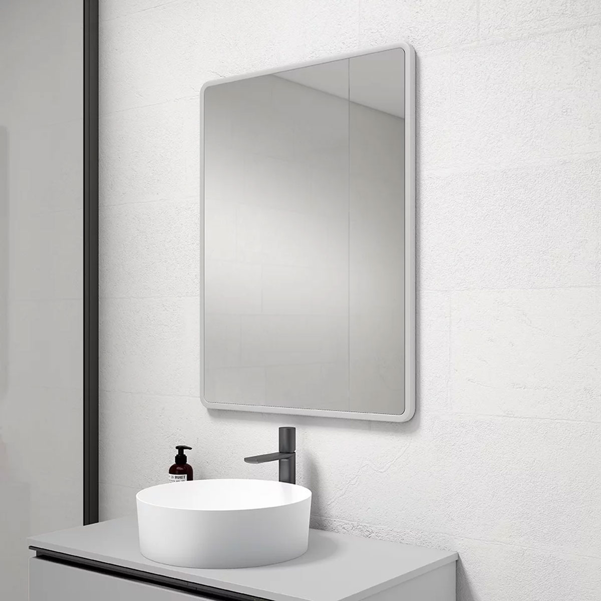 Miroir de salle de bain rectangulaire de différentes tailles Modèle Caprib