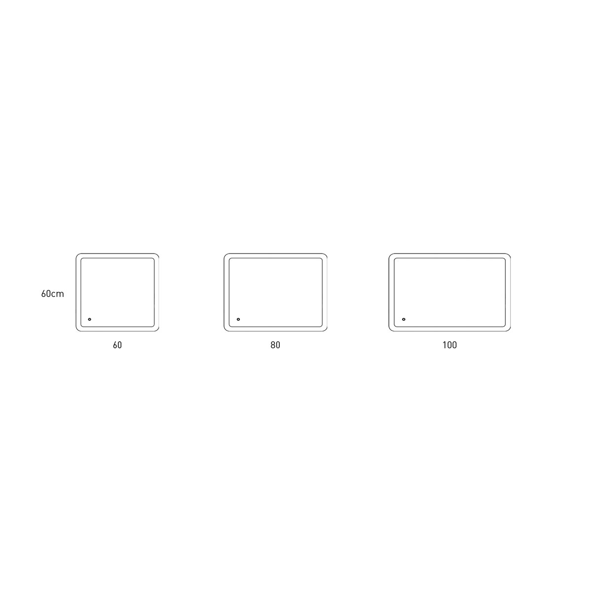 Bathroom mirror in various sizes Model Parisd