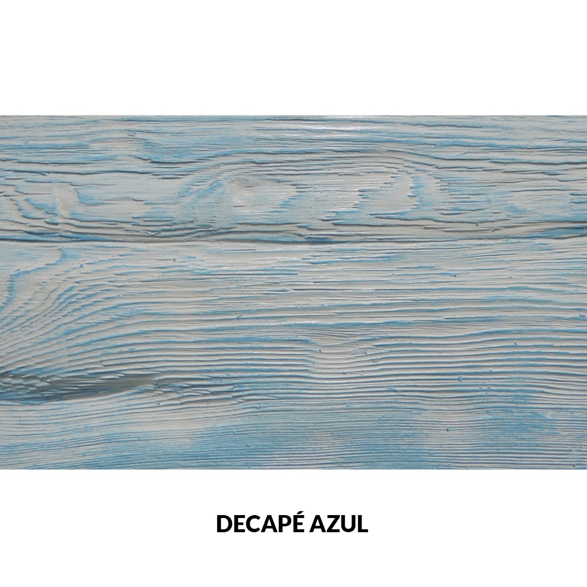 imitação de viga de madeira decapé azul 400x16x13 