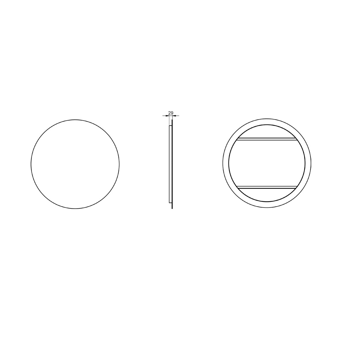 Round backlit mirror for bathroom in various sizes Model Liss