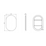 Oval backlit bathroom mirror in various sizes Model Ada