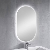 Espelho de casa de banho oval retroiluminado em vários tamanhos Modelo Ada b