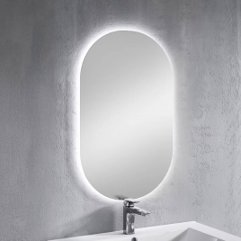 Espejo ovalado retroiluminado para baño 50x80x3 cm Modelo Ada