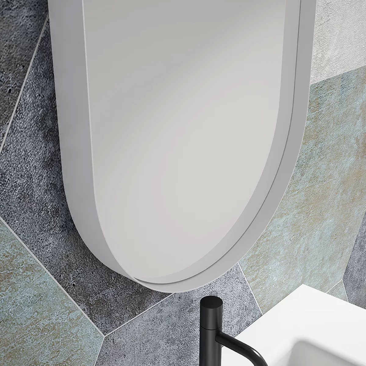 Miroir de salle de bain ovale de différentes tailles Modèle Loirac