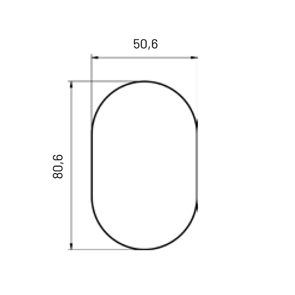 Miroir de salle de bain ovale en différentes tailles Modèle Loira e
