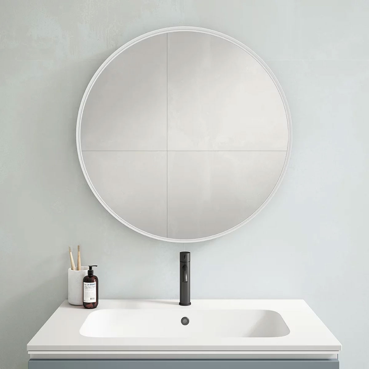 Miroir de salle de bain rond de différentes tailles Modèle Alexa