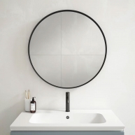 Round bathroom mirror in various sizes Model Alexaf