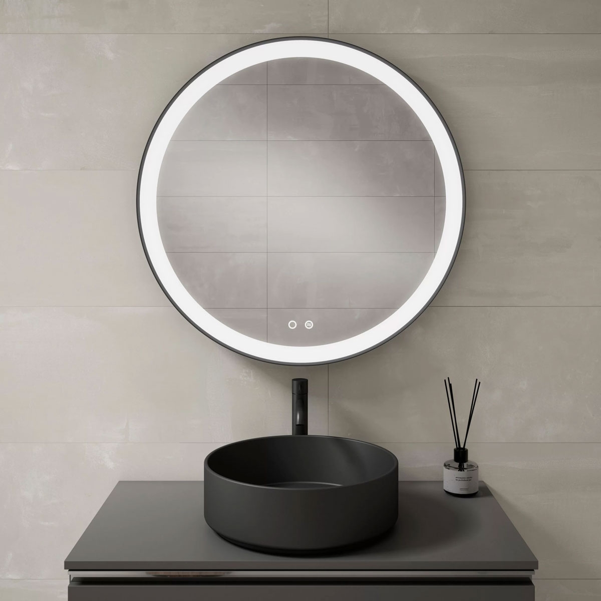 Espejo redondo retroiluminado para baño en varias medidas Modelo Alexa